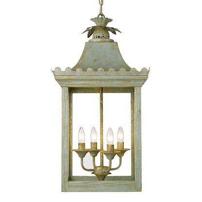 Golden Lighting Finley 4 Light Pendant, Vintage Sage - 0838-4PVS