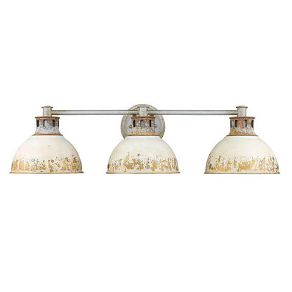 3 Light Bathroom Vanity Light, Galvanized Steel