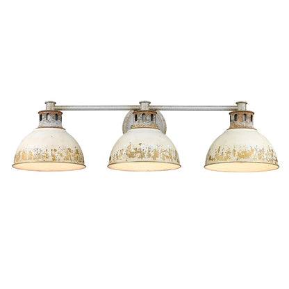 3 Light Bathroom Vanity Light, Galvanized Steel