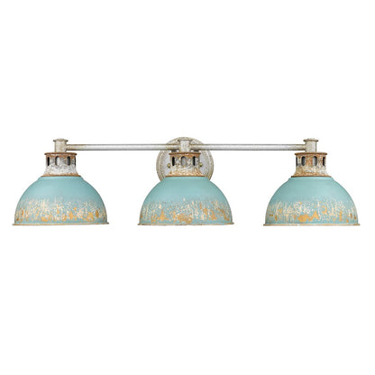 3 Light Bathroom Vanity Light, Galvanized Steel