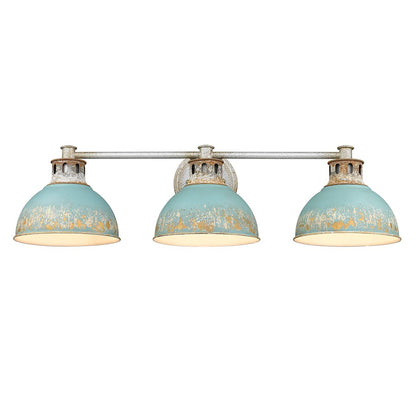 3 Light Bathroom Vanity Light, Galvanized Steel