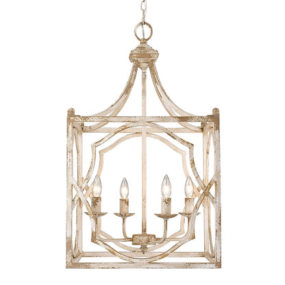 Golden Lighting Laurent 4 Light Pendant, Antique Ivory - 0885-4PAI