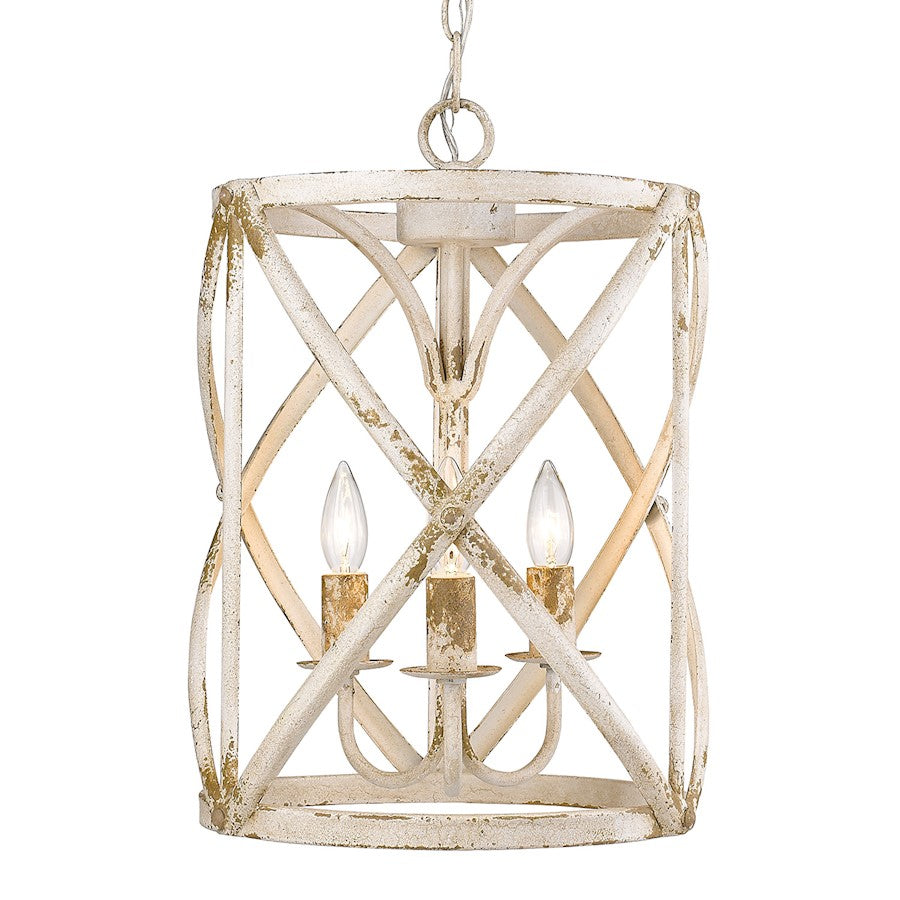 Golden Lighting Alcott 3 Light Pendant, Antique Ivory - 0890-3PAI