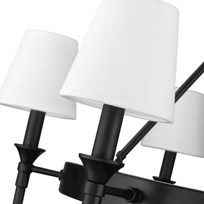 6 Light Chandelier, Black