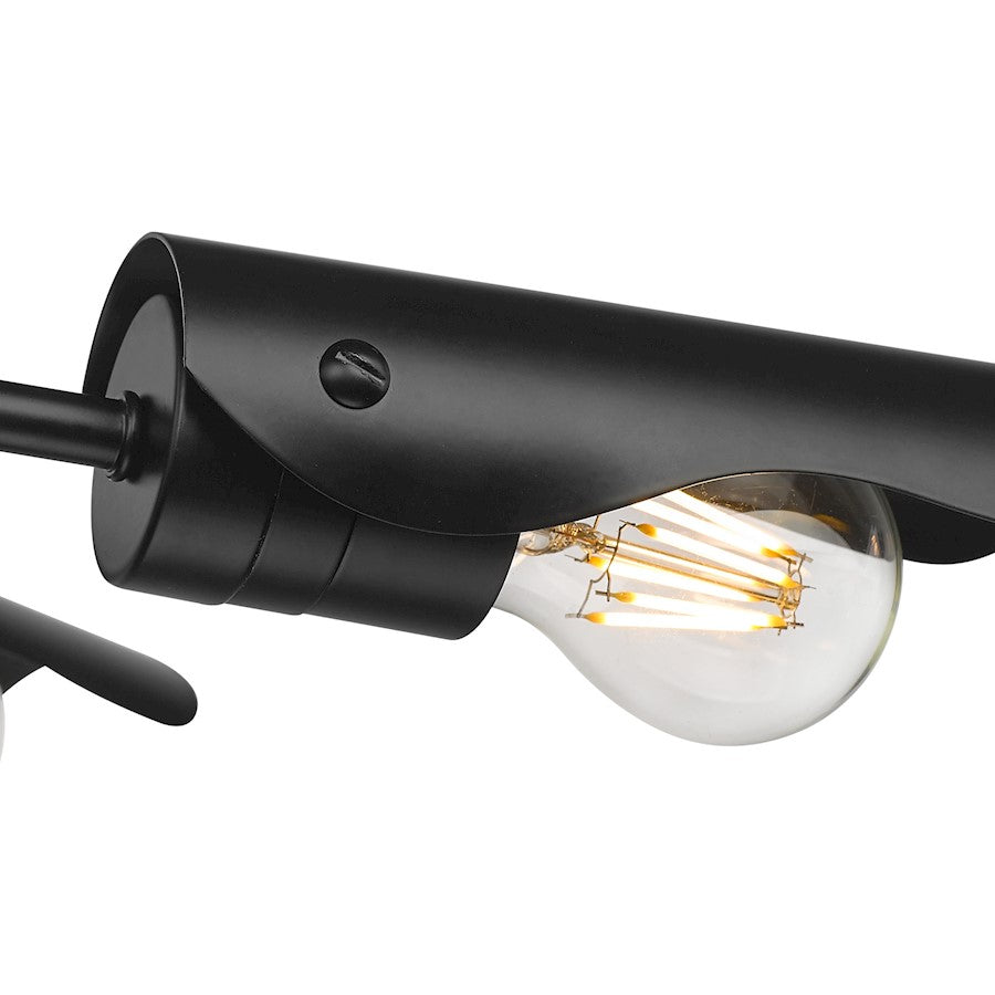 Golden Lighting Newton 6 Light Semi Flush Mount, Matte Black