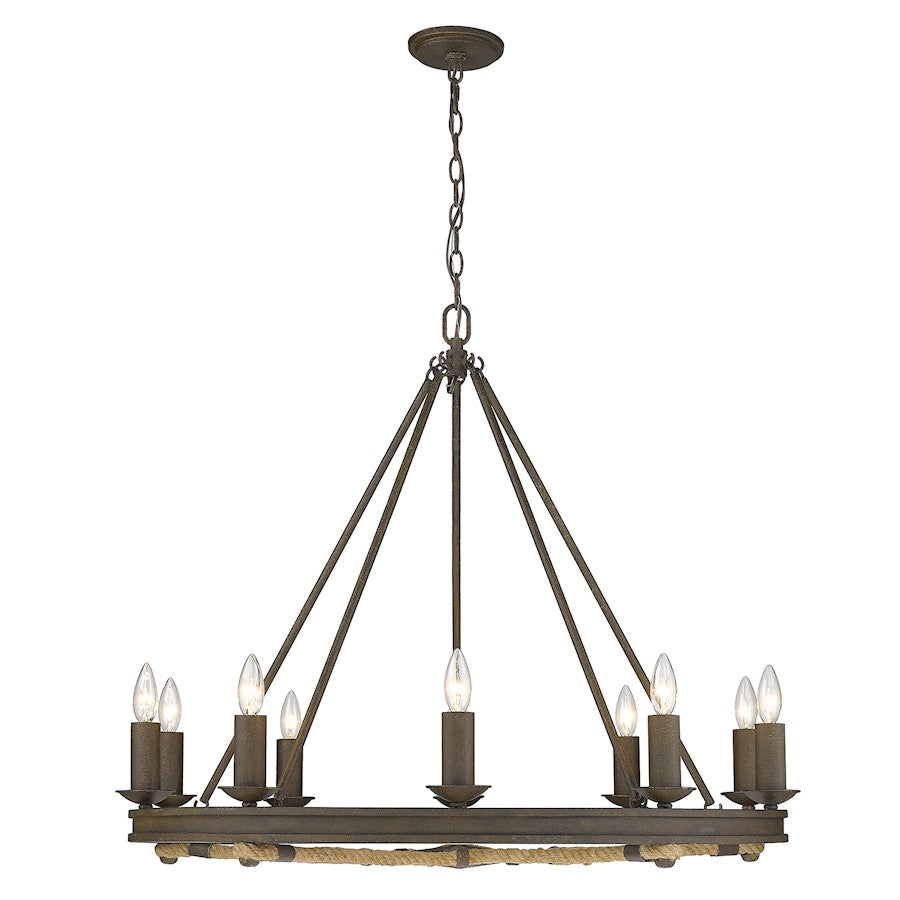 Stokes Chandelier, Dark Rust