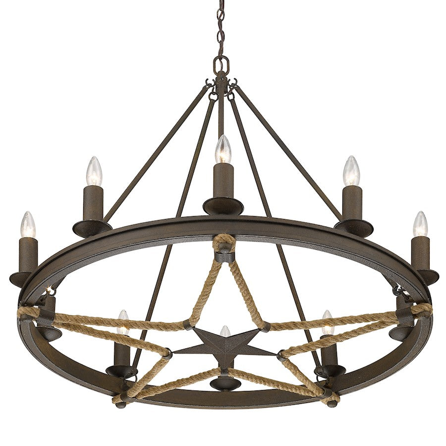 Stokes Chandelier, Dark Rust