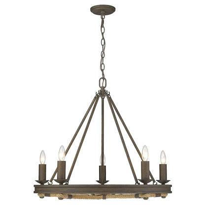 Stokes Chandelier, Dark Rust