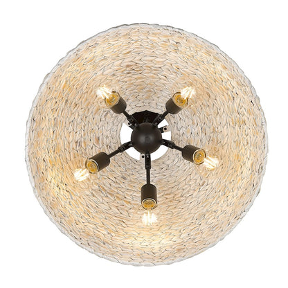5 Light Pendant, Black