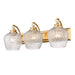 Golden Lighting Adeline 3-Light Vanity Light, Gold/Clear Glass - 1088-BA3MBG-CLR