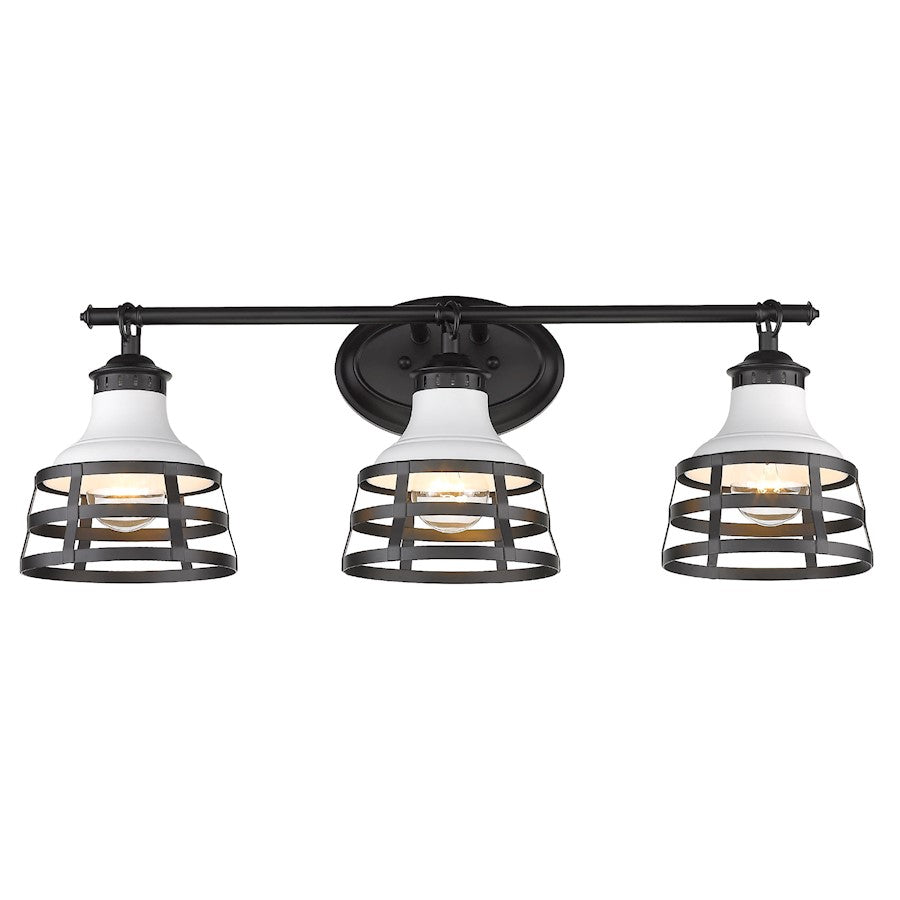 3 Light Bathroom Vanity Light, Black