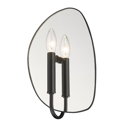 Golden Lighting Tessa 1-Light Wall Sconce, Matte Black - 1142-1WBLK