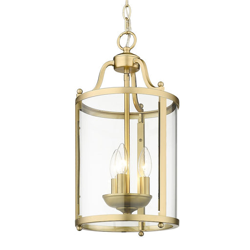Golden Lighting Payton 3-Light Pendant, Bronze/Clear Glass - 1157-3PBCB