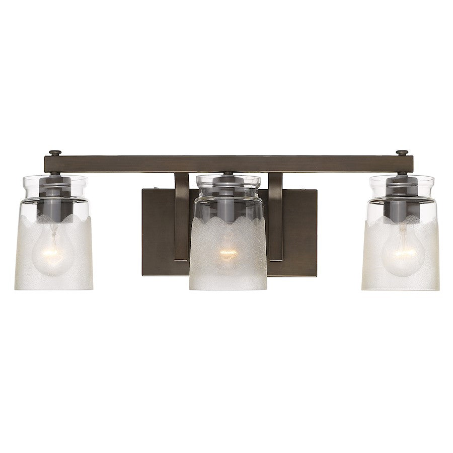 3 Light Bathroom Vanity Light, Rubbed Bronze