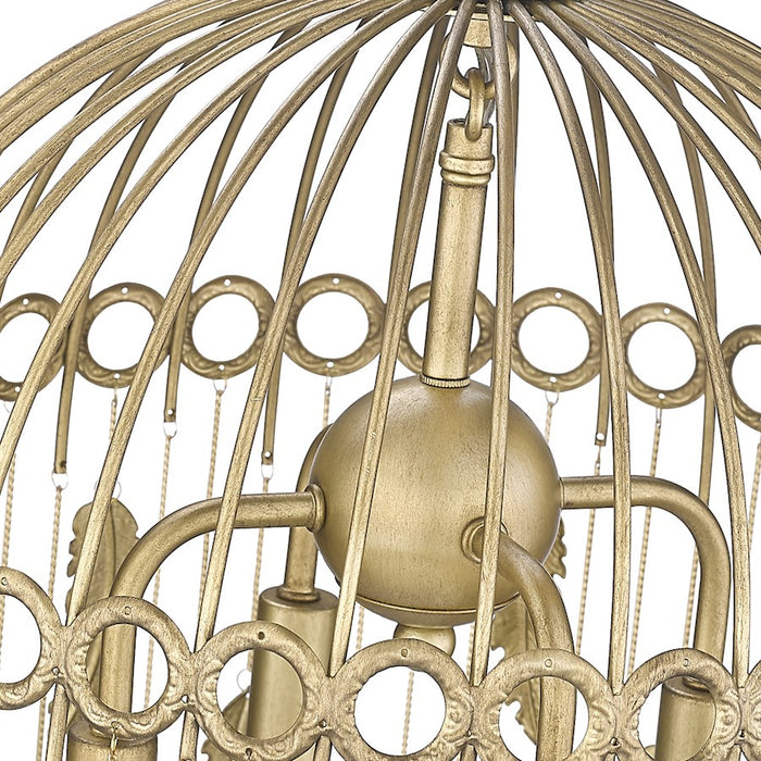 Golden Lighting Aleta 4-Light Pendant, Vintage Fired Gold