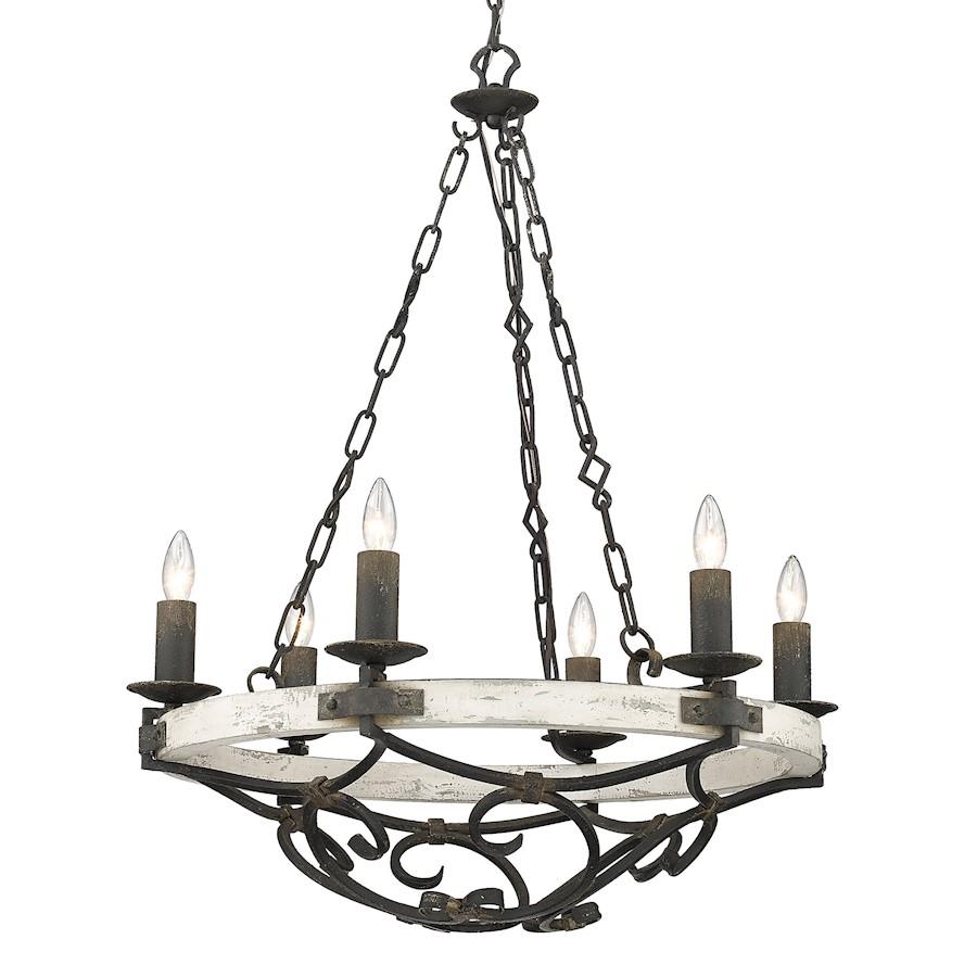 Chandelier, Antique Black Iron