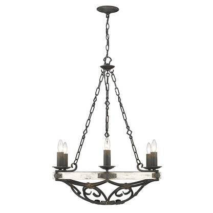 Chandelier, Antique Black Iron