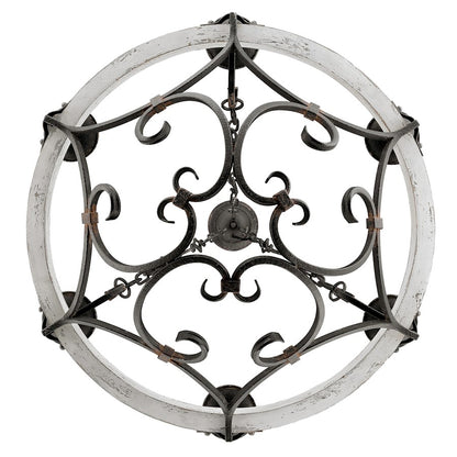 Chandelier, Antique Black Iron