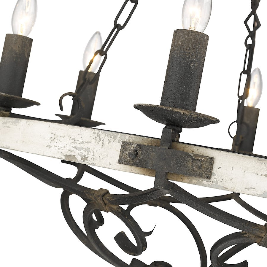 Chandelier, Antique Black Iron