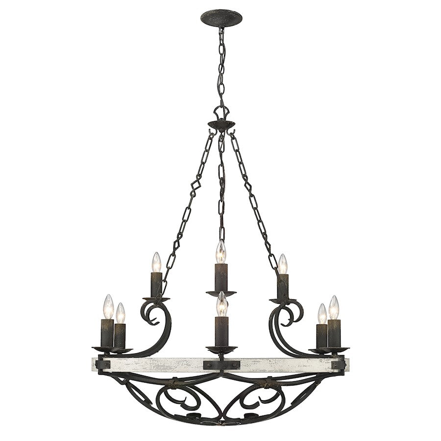 Chandelier, Antique Black Iron