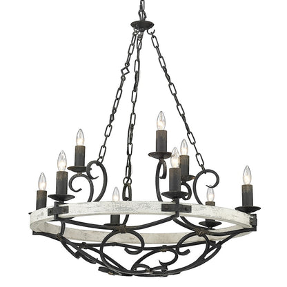 Chandelier, Antique Black Iron