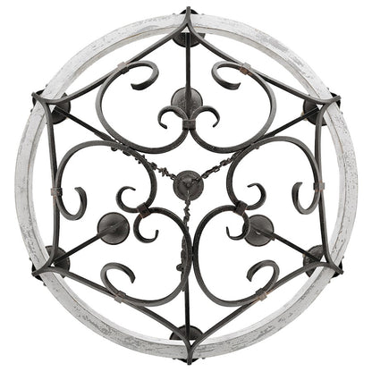 Chandelier, Antique Black Iron