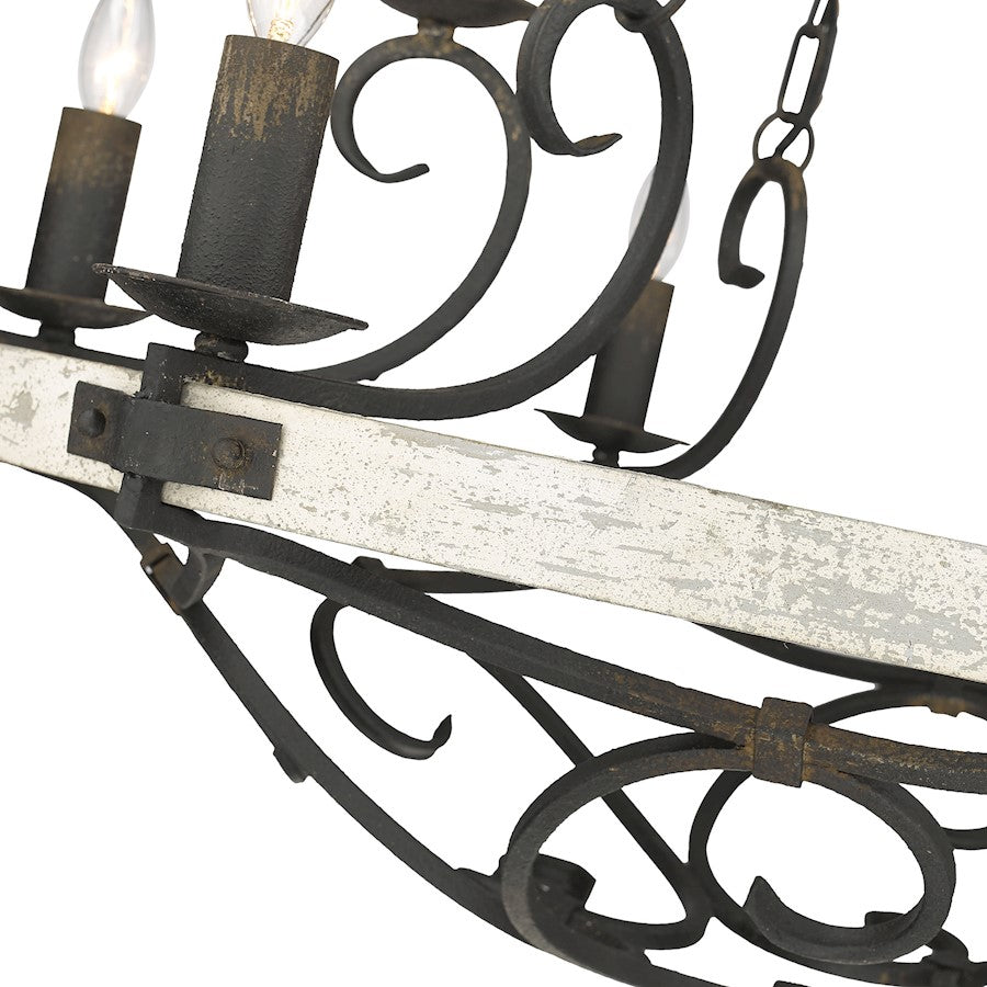 Chandelier, Antique Black Iron