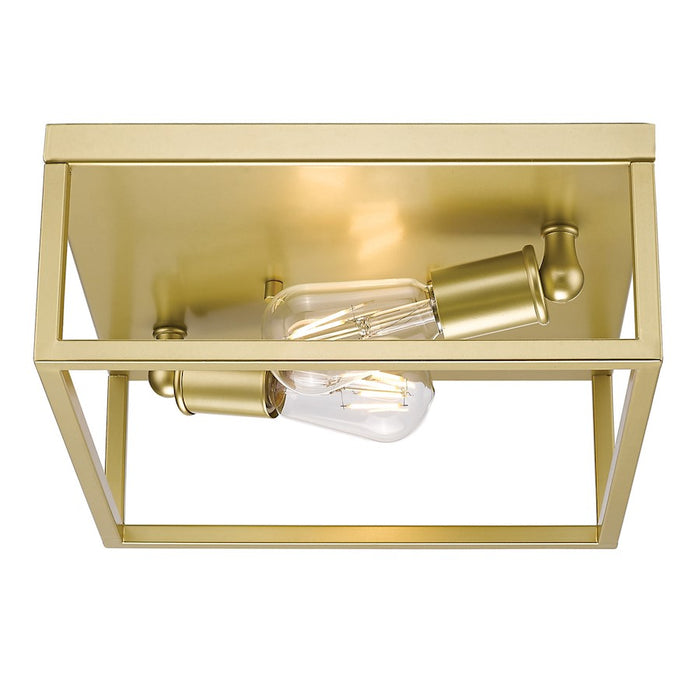 Golden Lighting Wesson 2 Light Flush Mount Olympic Gold