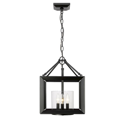 3 Light Convertible Pendant, Black