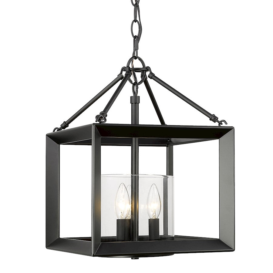 3 Light Convertible Pendant, Black