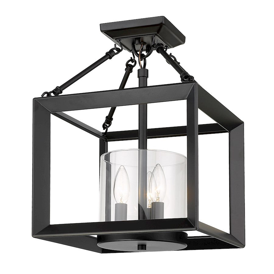 3 Light Convertible Pendant, Black