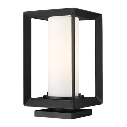 Golden Lighting Smyth 1-Light Outdoor Pier Mount, Black