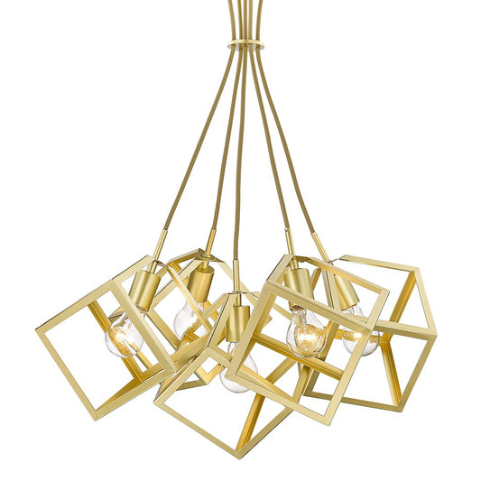 Golden Lighting Cassio 5 Light Pendant, Olympic Gold - 2086-5POG