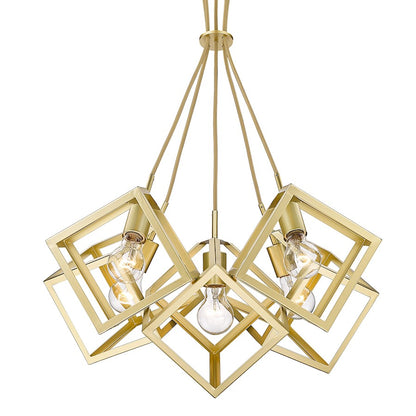 5 Light Pendant, Olympic Gold