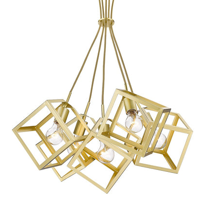 5 Light Pendant, Olympic Gold