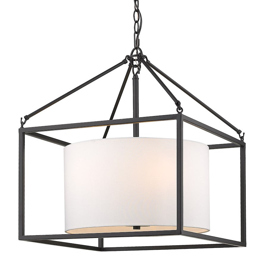 5 Light Chandelier, Matte Black