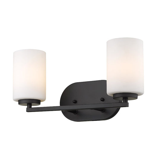 Manhattan Bathroom Vanity Light, Matte Black