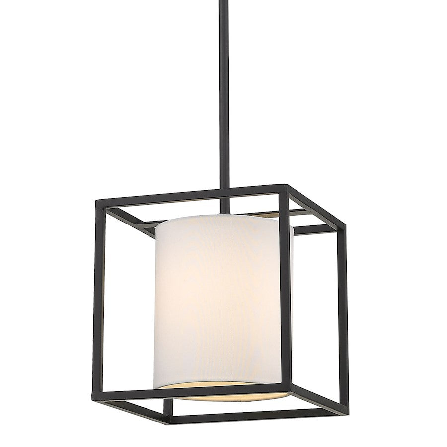 1 Light Mini Pendant, Matte Black