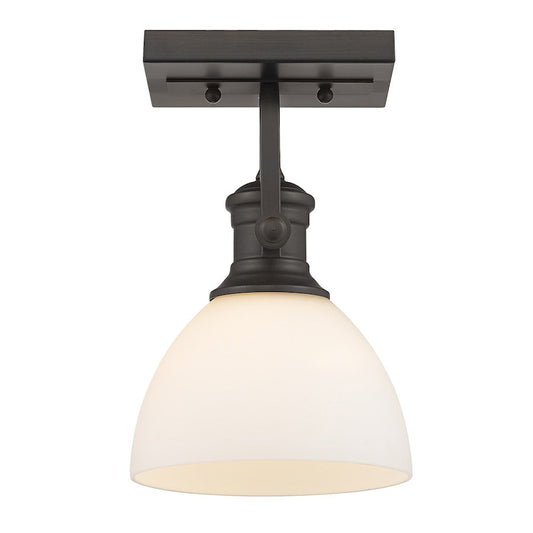 Golden Lighting Hines Semi Flush, Rubbed Bronze