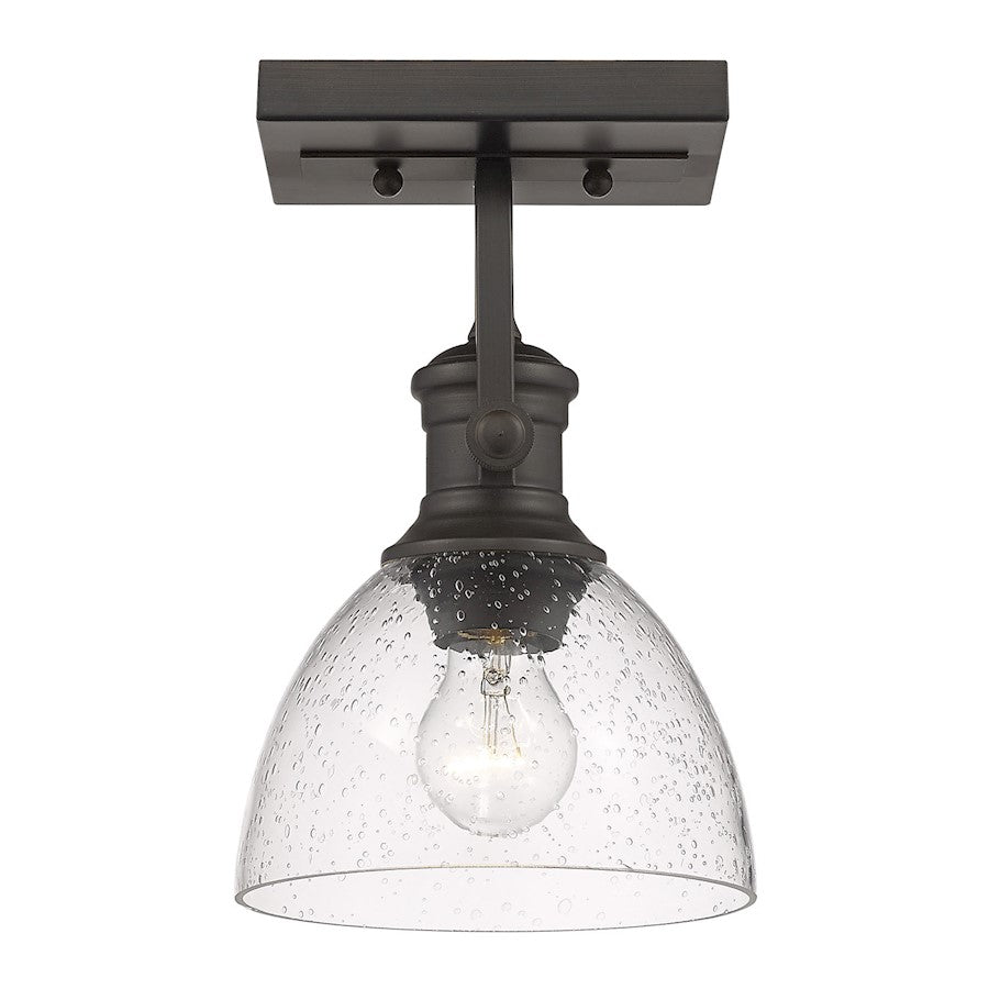 Golden Lighting Hines Semi Flush, Rubbed Bronze