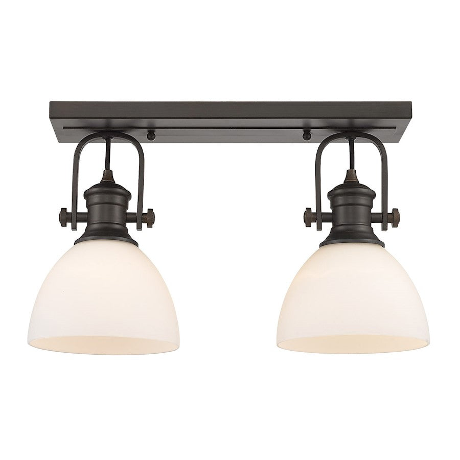 Golden Lighting Hines Semi Flush, Rubbed Bronze