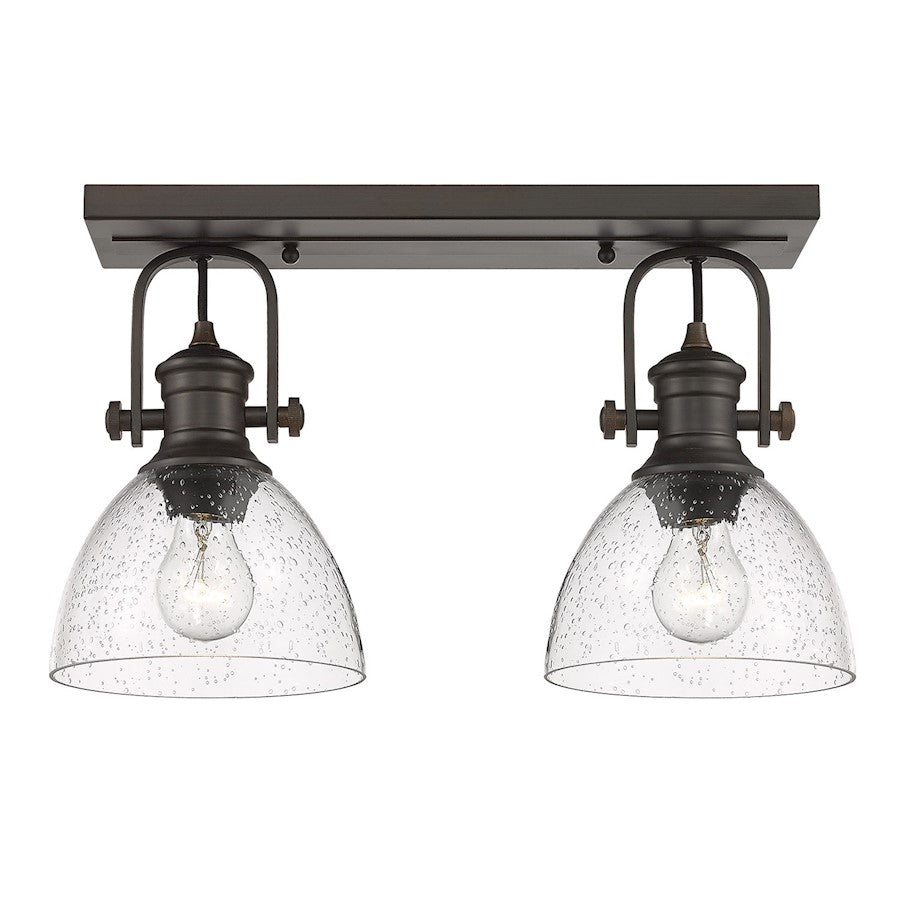 Golden Lighting Hines Semi Flush, Rubbed Bronze