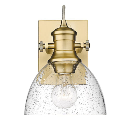 Golden Lighting Hines 1 Light Sconce, Brushed Bronze/Seeded - 3118-BA1BCB-SD