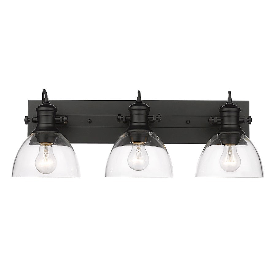 3 Light Bathroom Vanity Light, Black