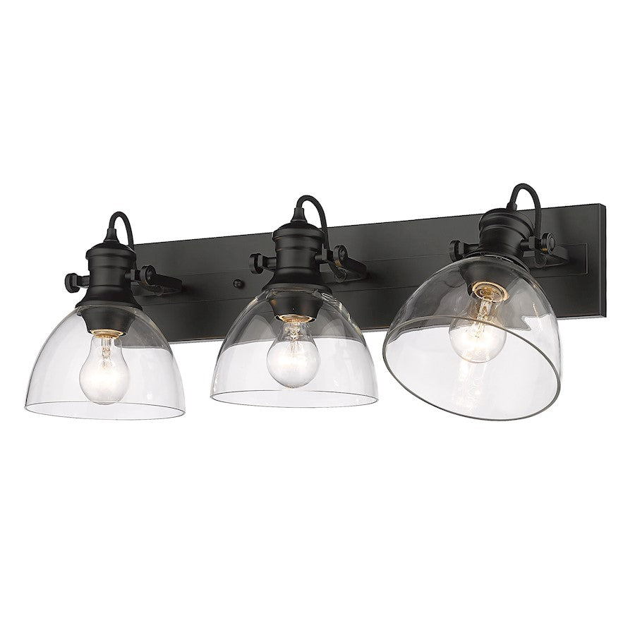 3 Light Bathroom Vanity Light, Black