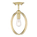 Golden Lighting Colson 1 Light Semi-Flush/Pendant, Olympic Gold - 3167-1SFOG