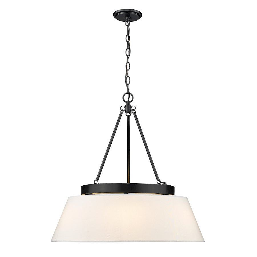 6 Light Chandelier, Black