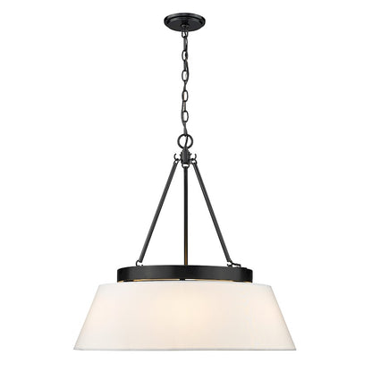 6 Light Chandelier, Black