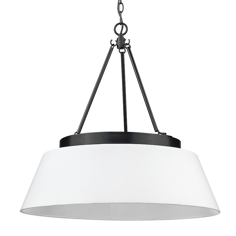 6 Light Chandelier, Black