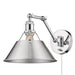 Golden Lighting Orwell 1-LT Articulating Sconce, Chrome/Pewter - 3306-A1WCH-PW